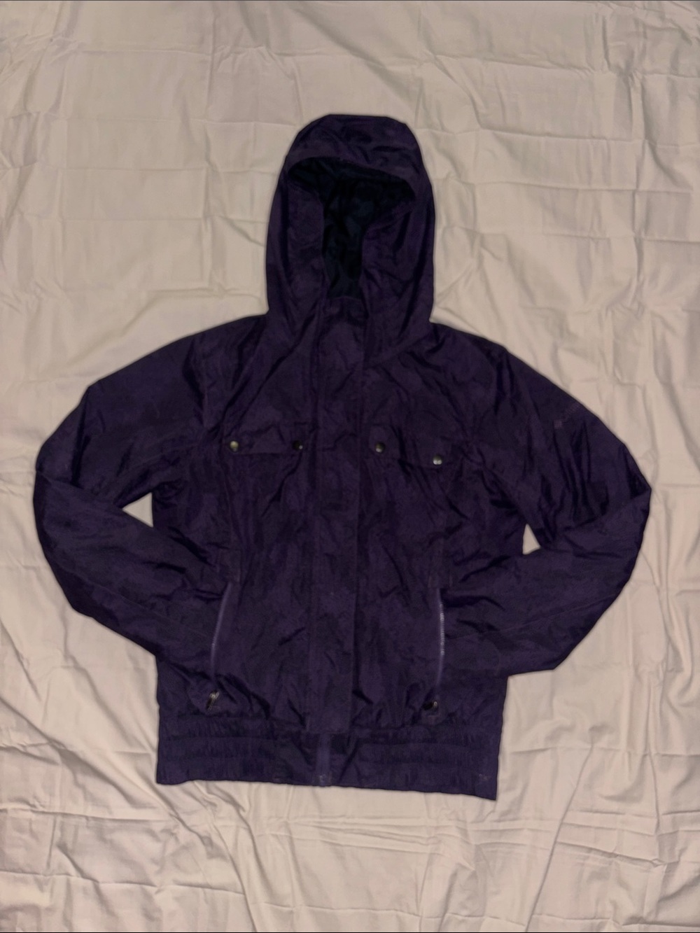 Lightweight Hooded Windbreaker Jacket - Purple